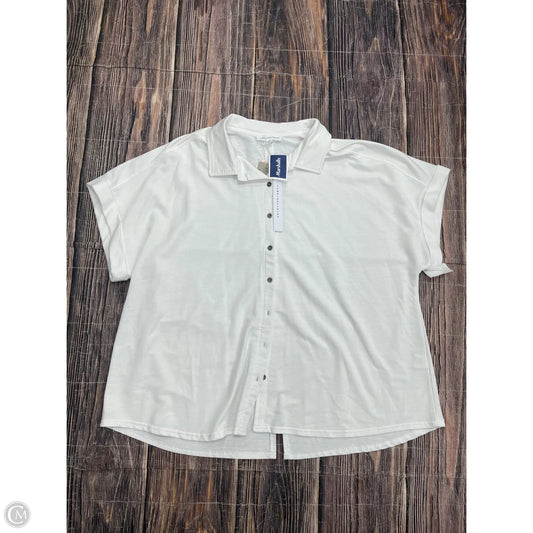 Top Short Sleeve By Jane And Delancey In White, Size: 3x