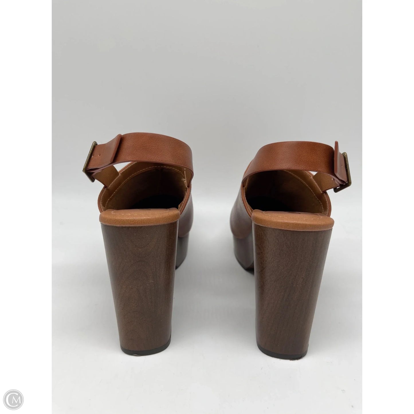 Shoes Heels Block By Clothes Mentor In Brown, Size: 8