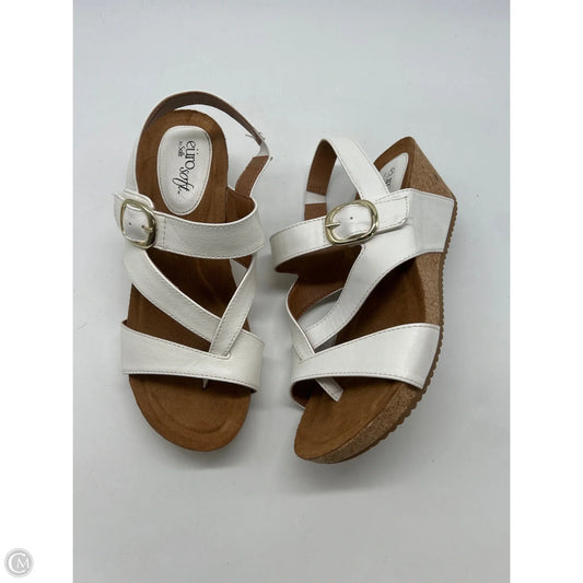 Sandals Heels Wedge By Sofft In White, Size: 8