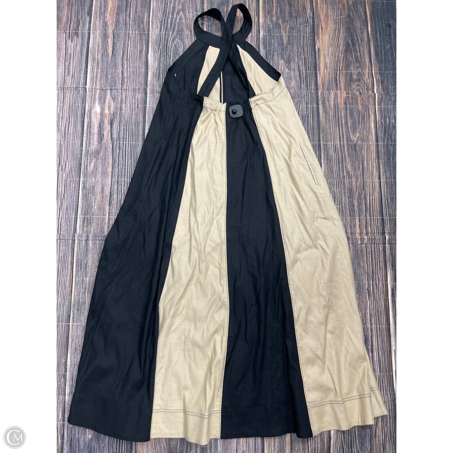 Dress Casual Maxi By Maeve In Black & Tan, Size: M