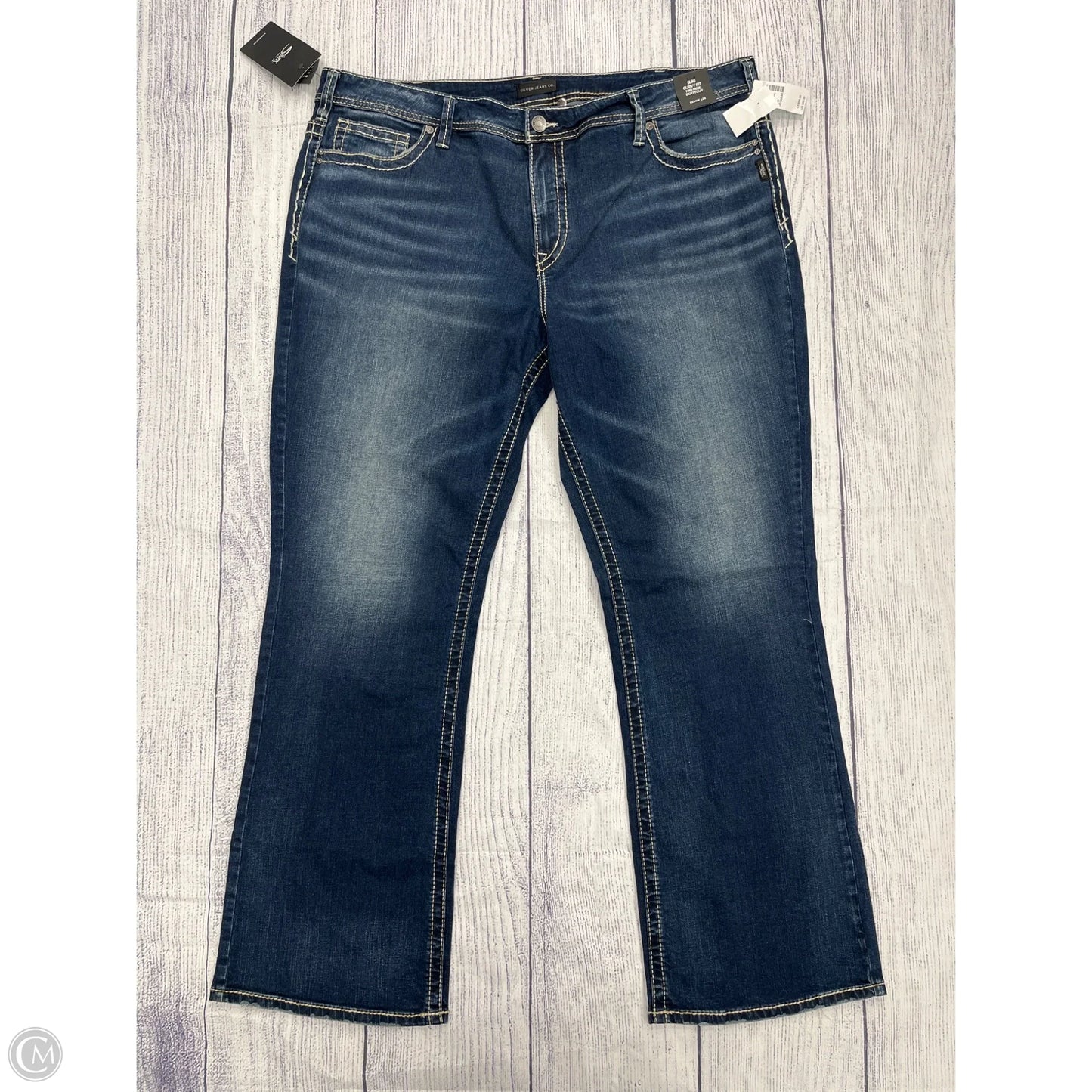 Jeans Boot Cut By Silver In Blue Denim, Size: 24
