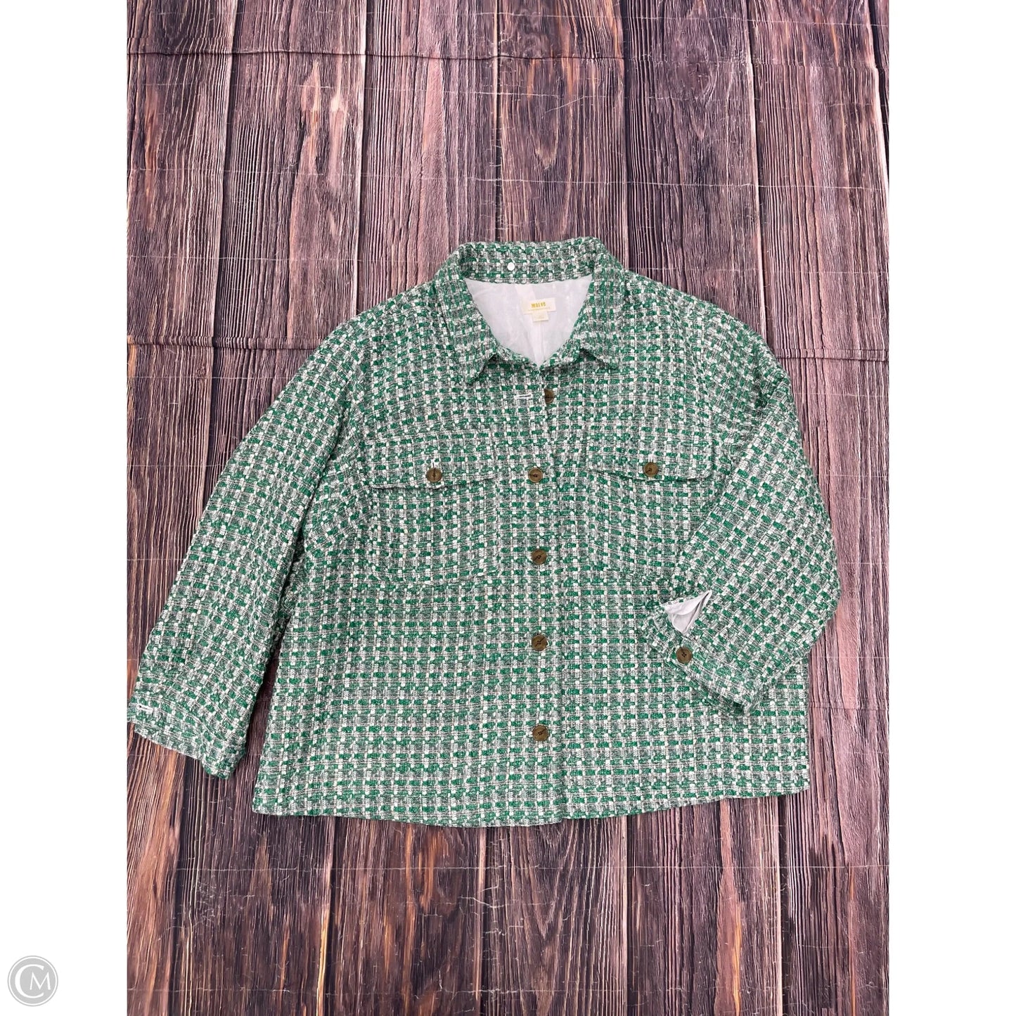 Coat Peacoat By Maeve In Green, Size: 3x