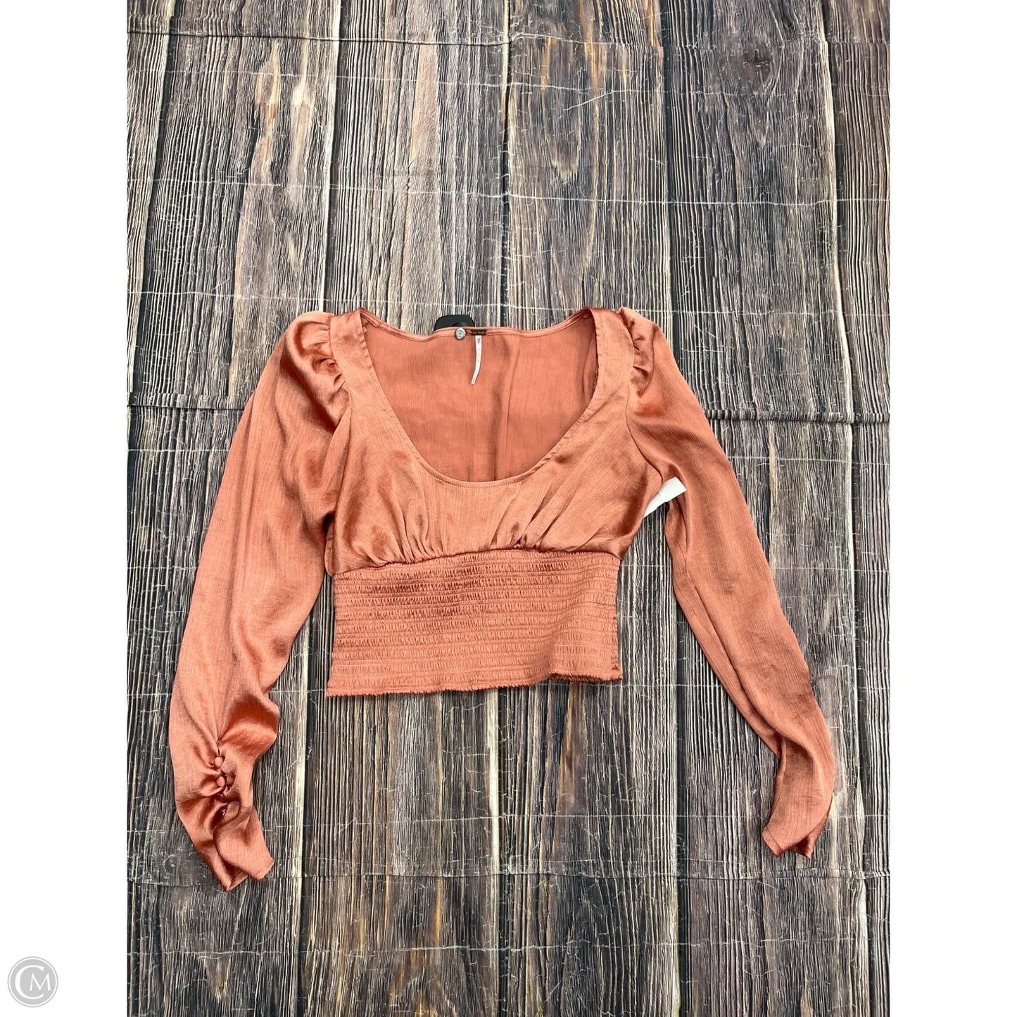 Top Long Sleeve By Free People In Orange, Size: Xs