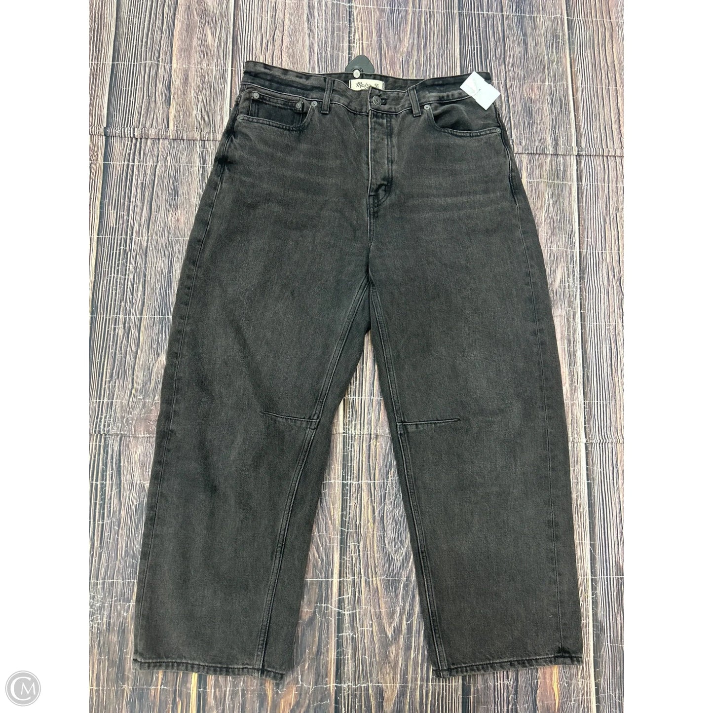 Jeans Wide Leg By Madewell In Black Denim, Size: 8