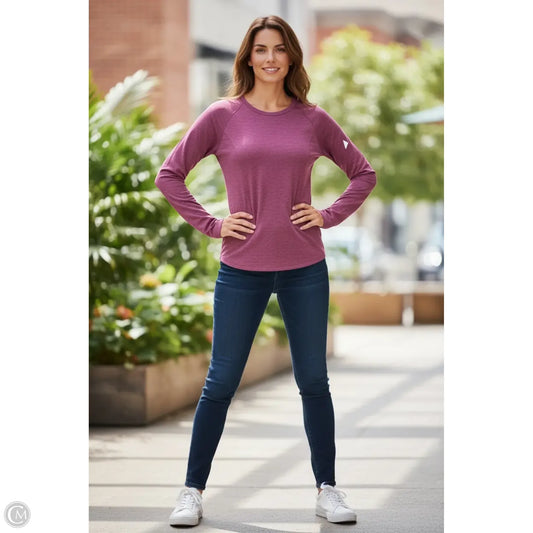 Athletic Top Long Sleeve Crewneck By Spyder In Pink, Size: S