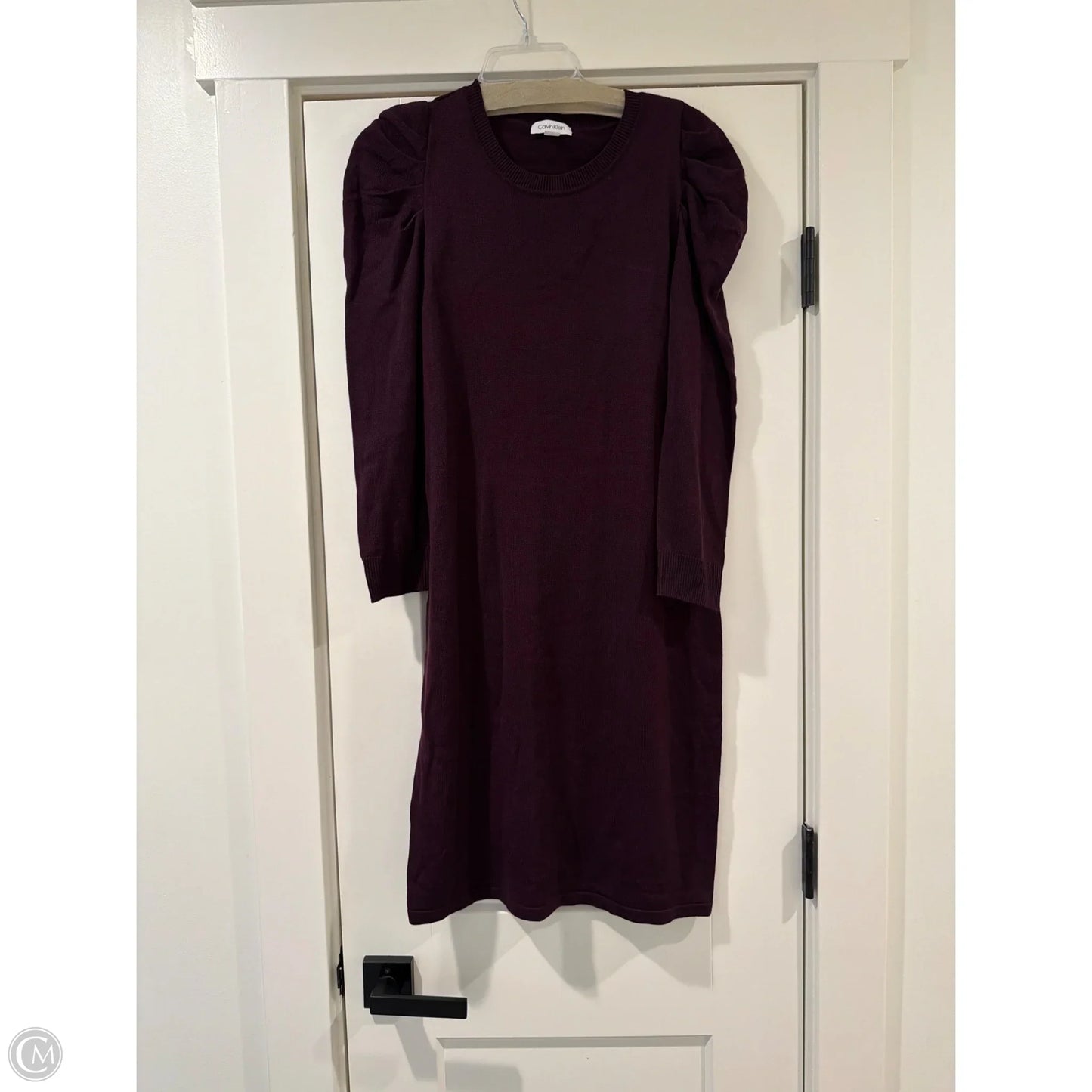 Dress Sweater By Calvin Klein In Purple, Size: M