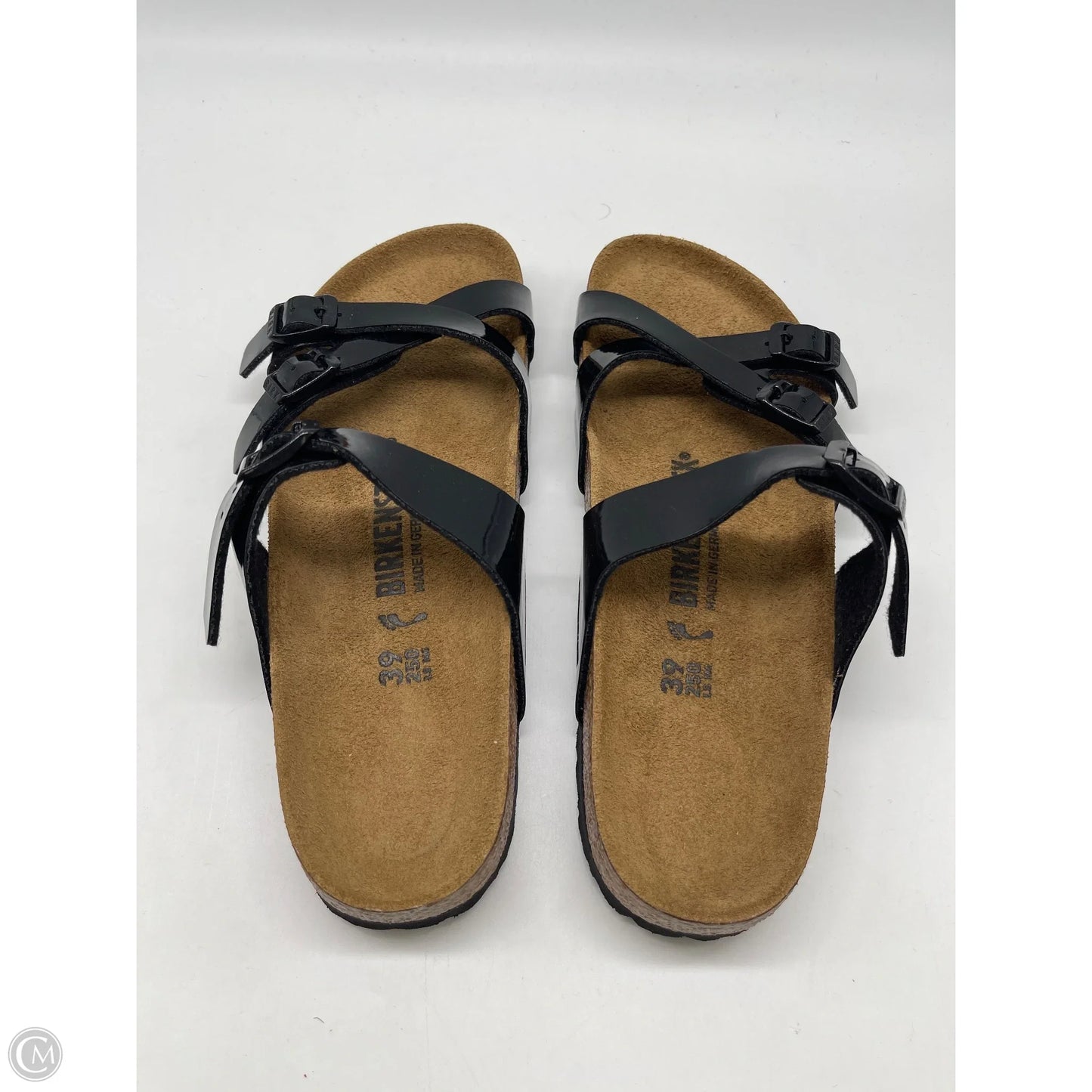 Sandals Flats By Birkenstock In Black, Size: 8