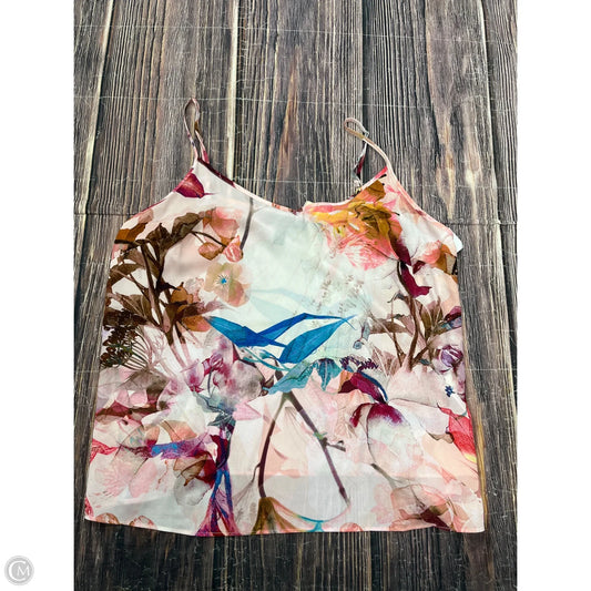 Tank Top By White House Black Market In Floral Print, Size: L