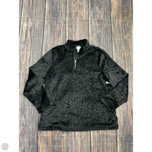 Sweatshirt Collar By Chicos In Black, Size: L