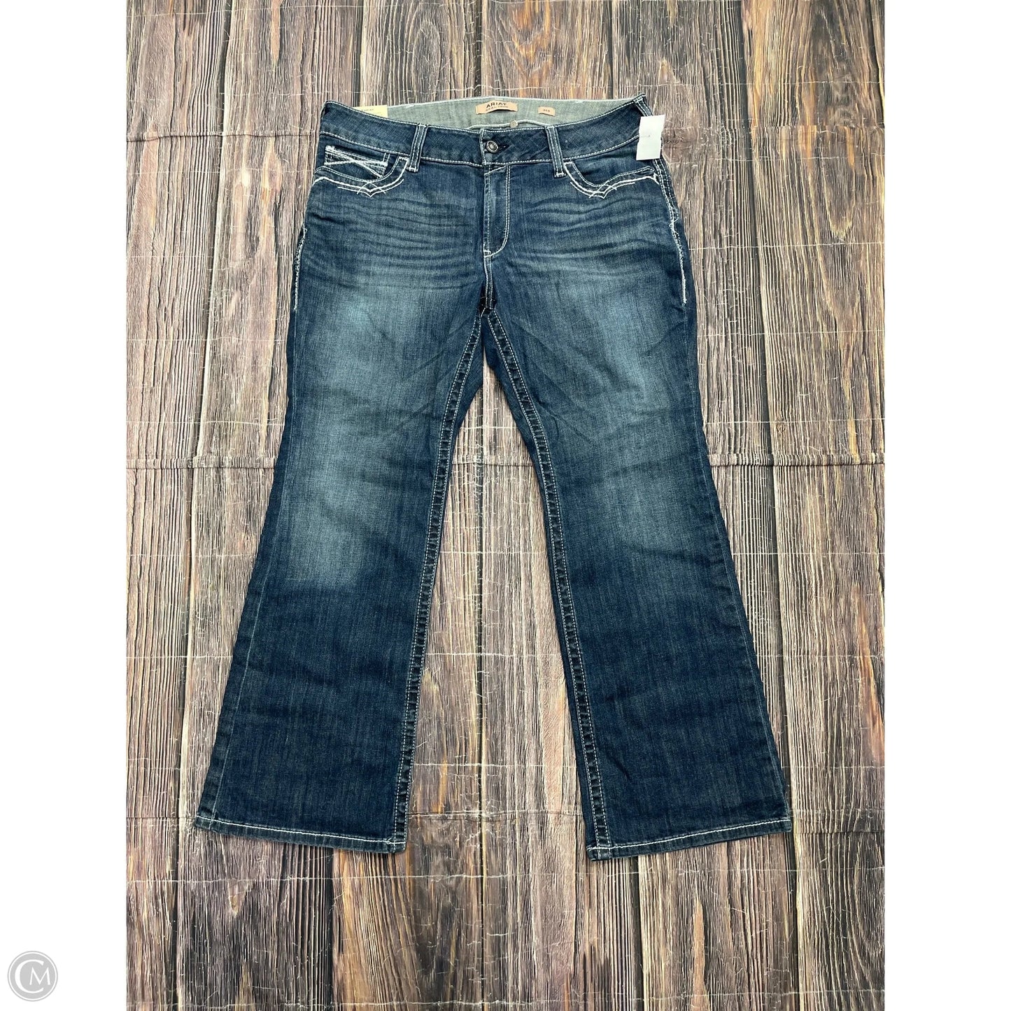 Jeans Boot Cut By Ariat In Blue Denim, Size: 1x