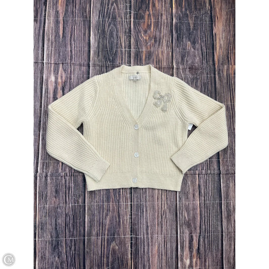 Sweater Cardigan By Loft In Tan, Size: S