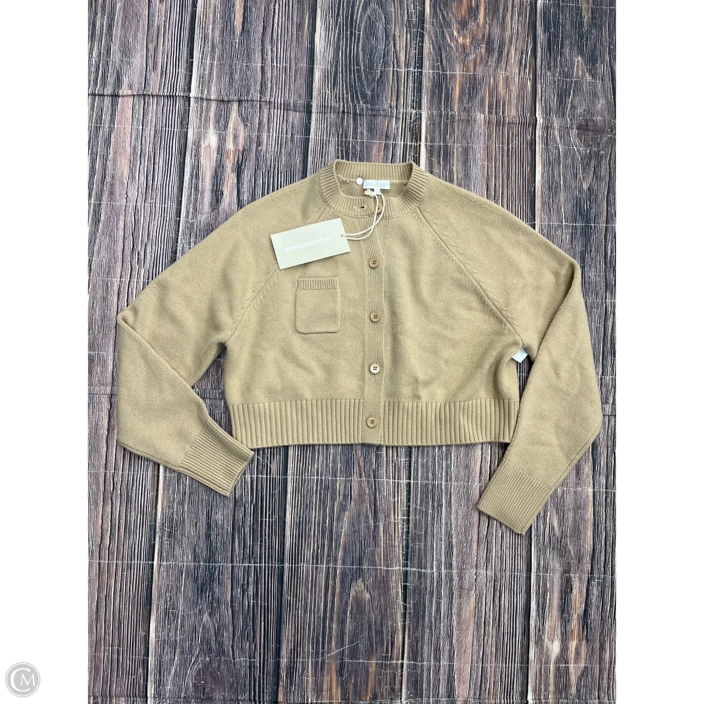 Sweater Cardigan By Clothes Mentor In Tan, Size: Xs