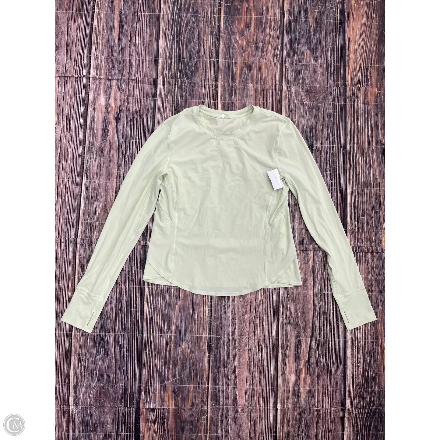 Athletic Top Long Sleeve Crewneck By Lululemon In Green, Size: S