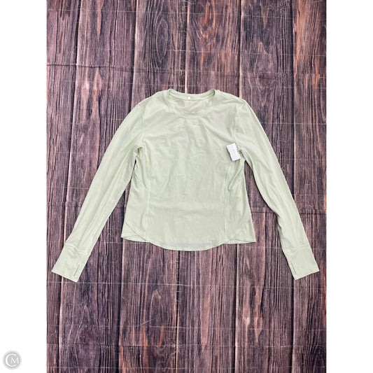 Athletic Top Long Sleeve Crewneck By Lululemon In Green, Size: S