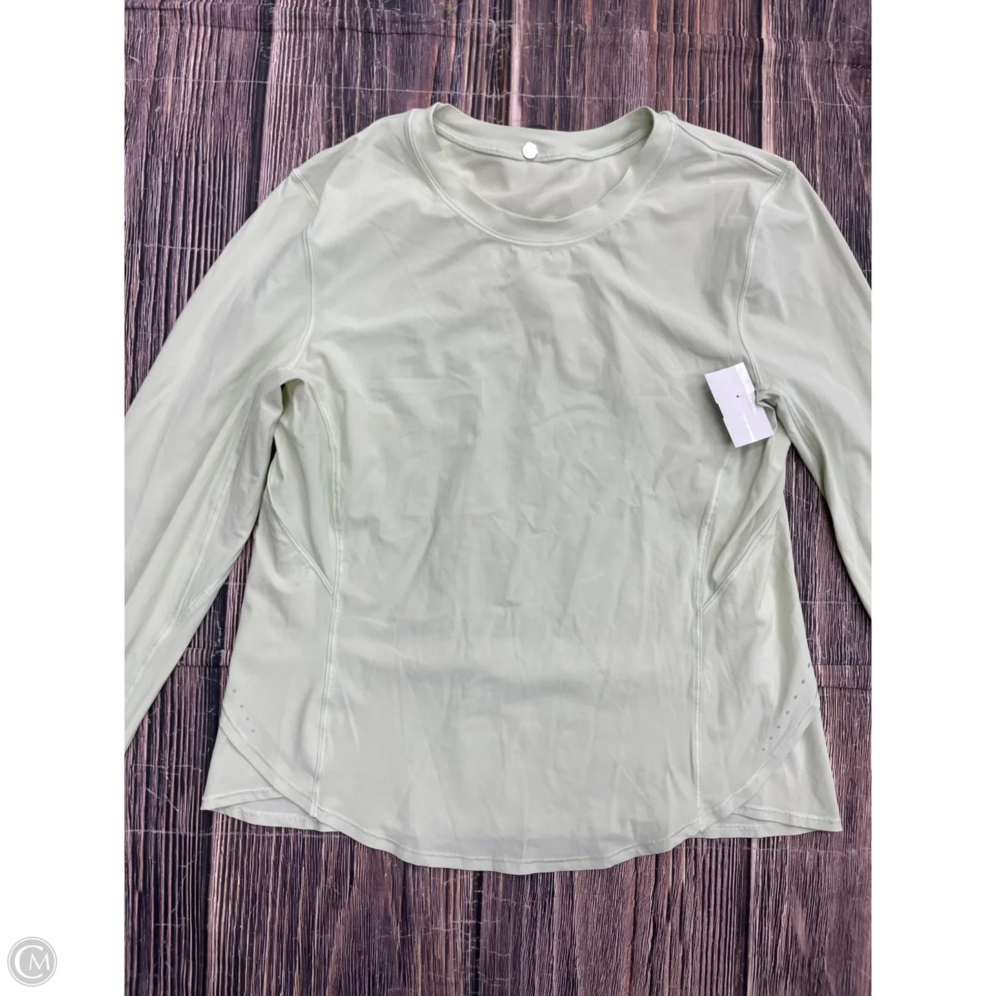 Athletic Top Long Sleeve Crewneck By Lululemon In Green, Size: S