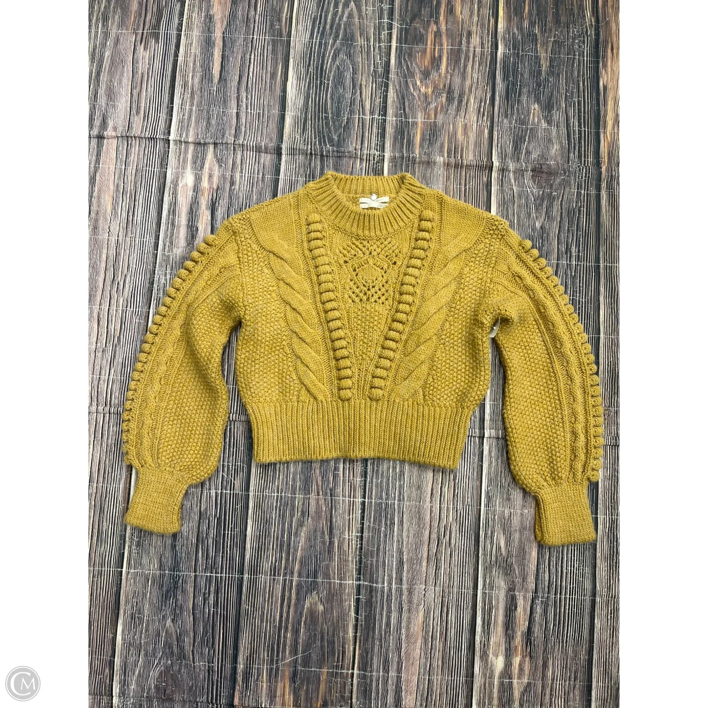 Sweater By Anthropologie In Yellow, Size: S