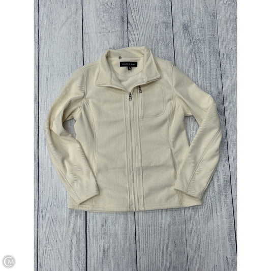 Sweatshirt Collar By Andrew Marc In Cream, Size: S