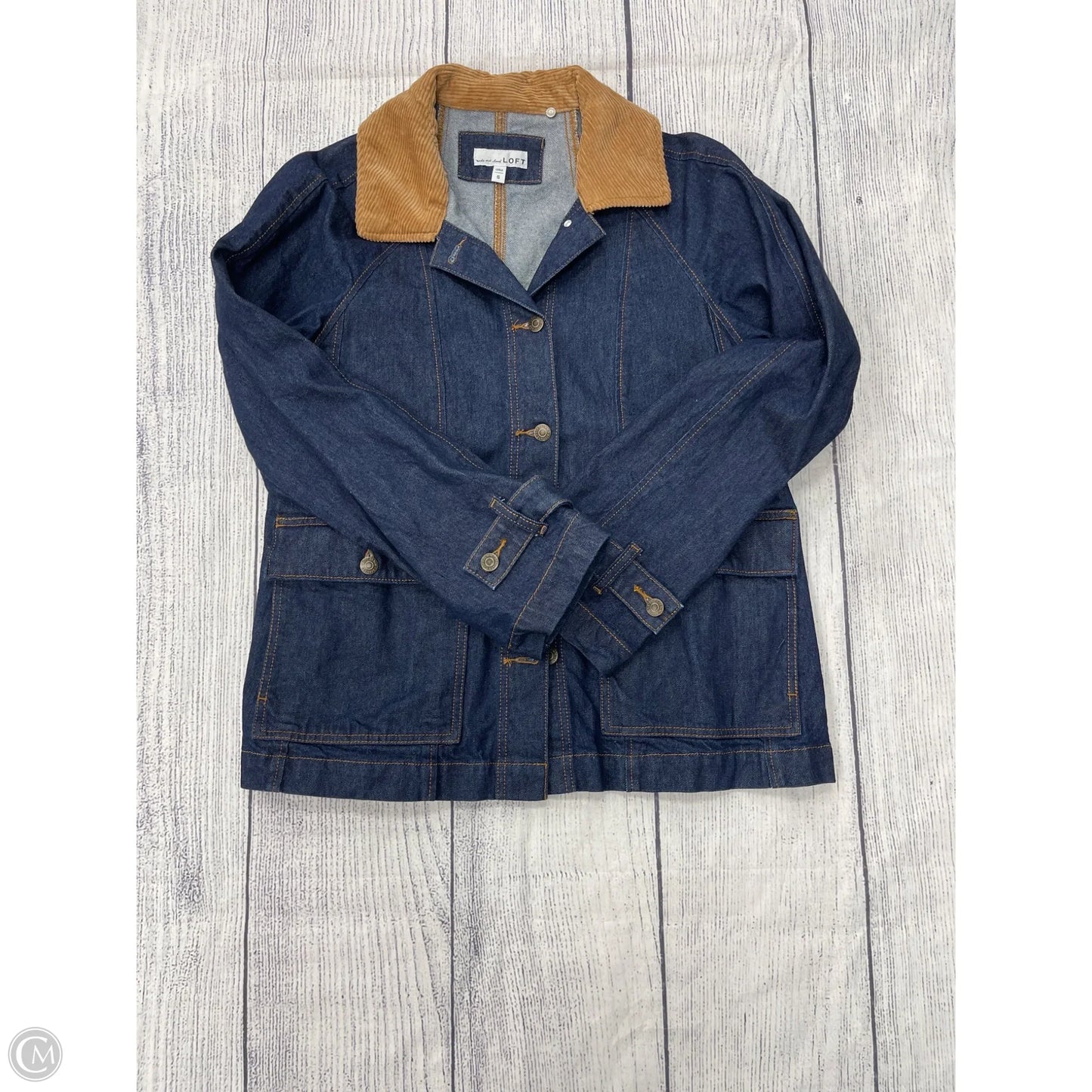 Jacket Denim By Loft In Blue Denim, Size: S