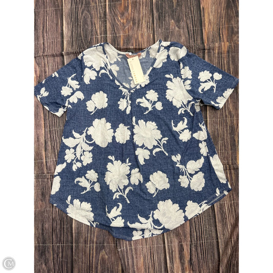 Top Short Sleeve By Clothes Mentor In Blue, Size: 3x