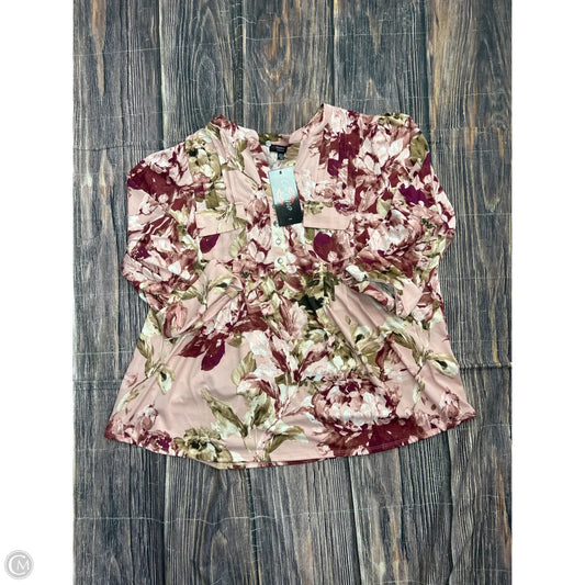 Top Long Sleeve By Cocomo In Pink, Size: 3x