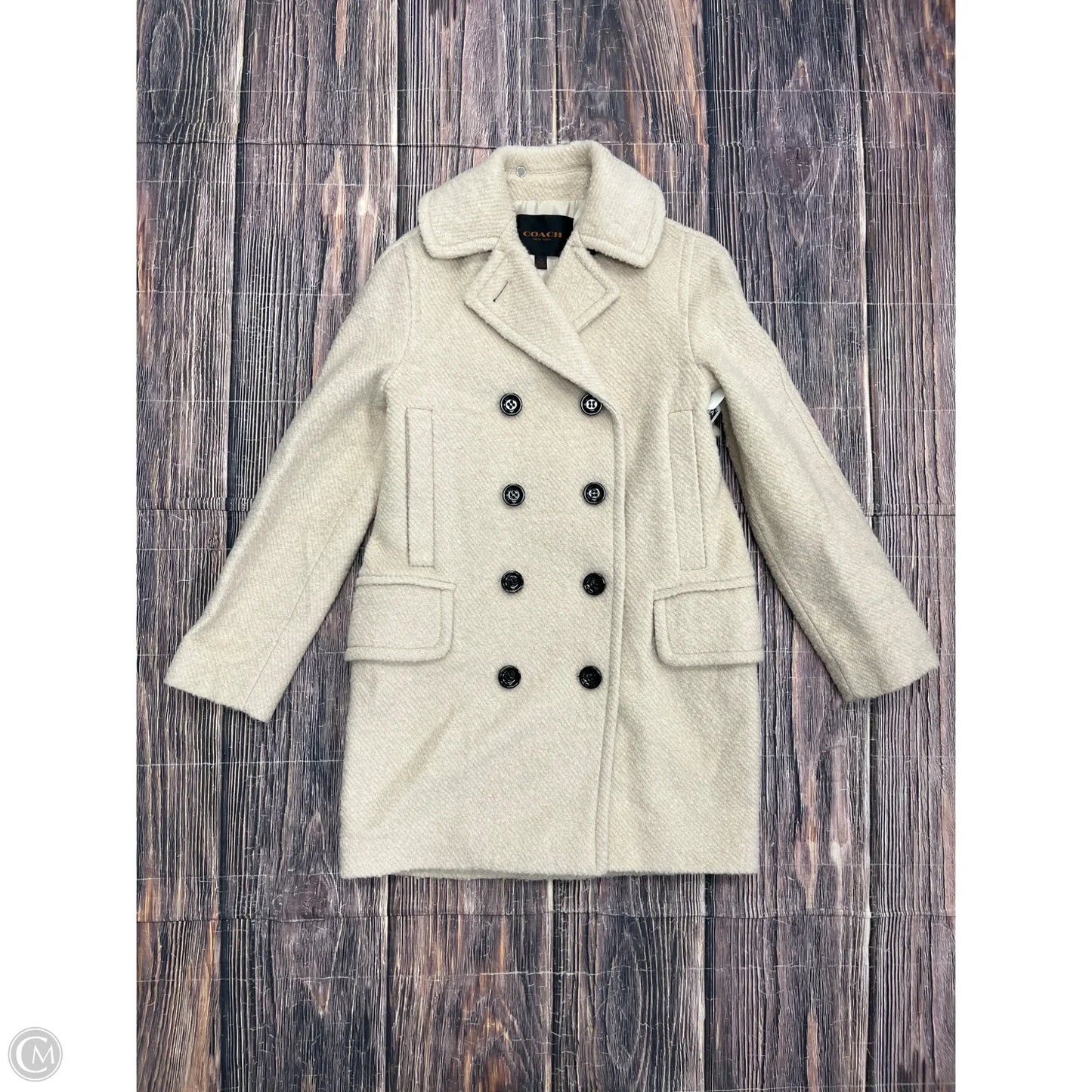 Coat Designer By Coach In Tan, Size: Xs
