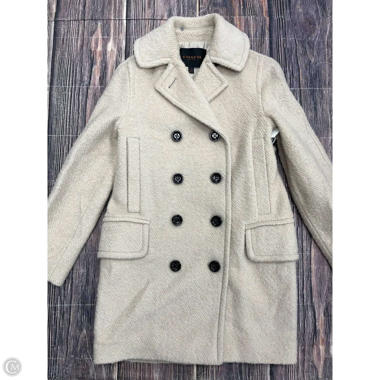 Coat Designer By Coach In Tan, Size: Xs