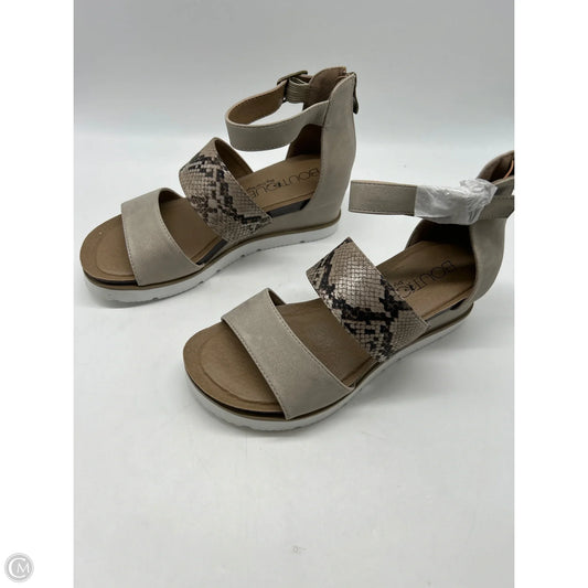 Sandals Heels Wedge By Corkys In Grey, Size: 8