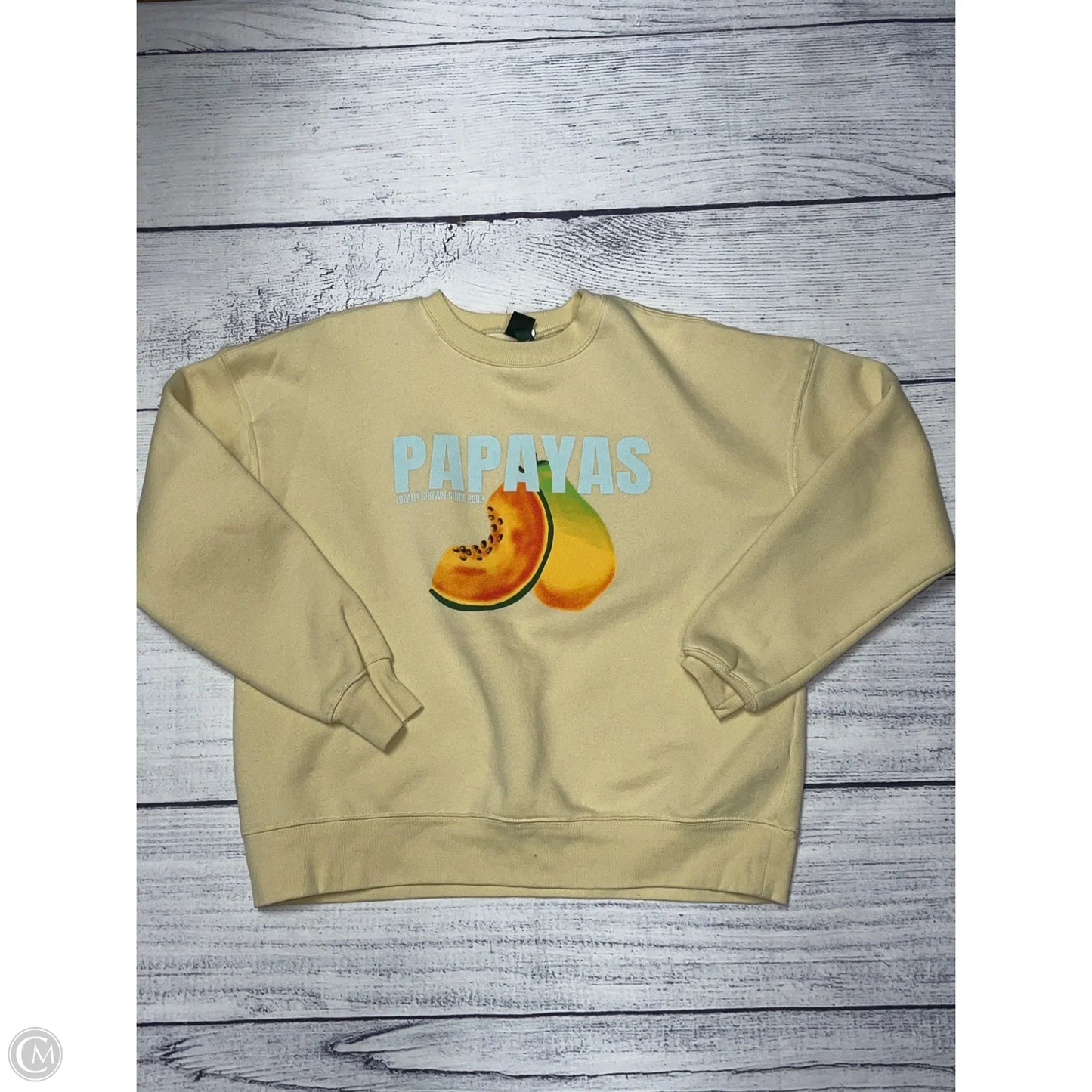 Sweatshirt Crewneck By Wild Fable In Yellow, Size: Xxs