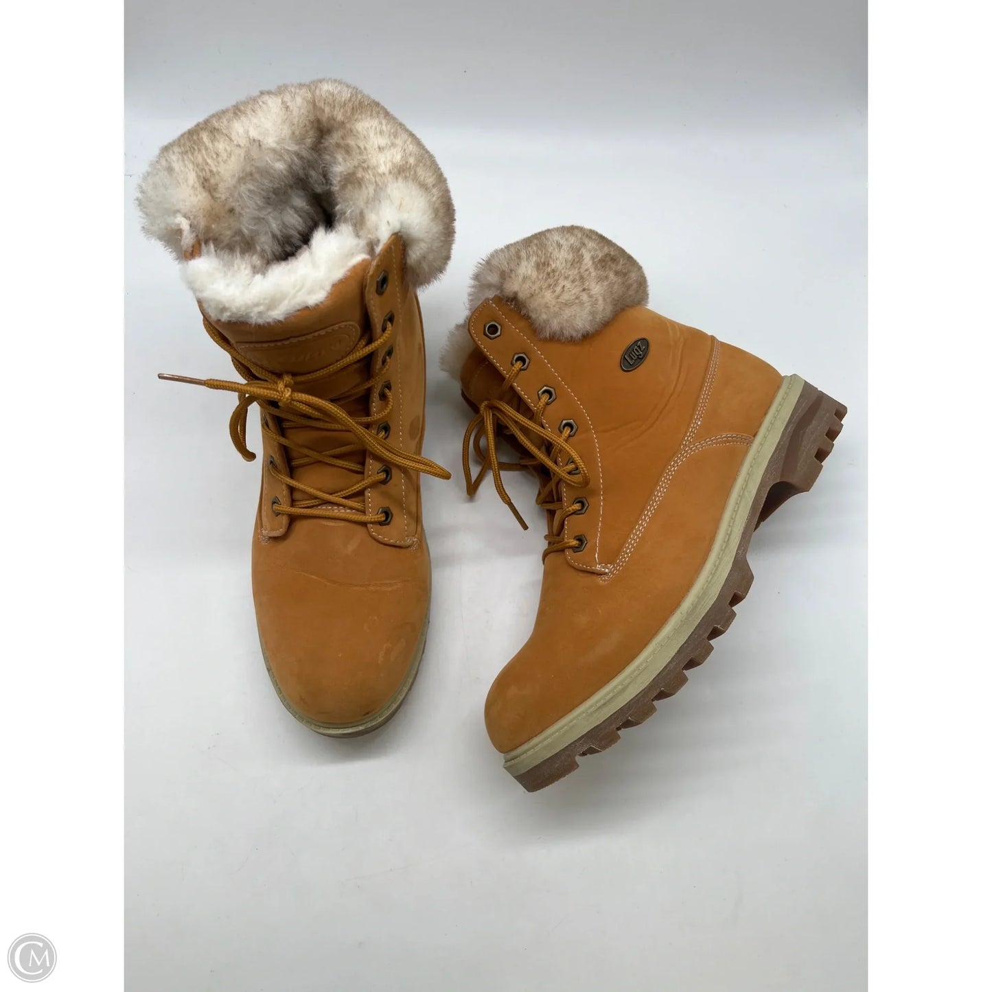 Boots Ankle Flats By Clothes Mentor In Orange, Size: 11