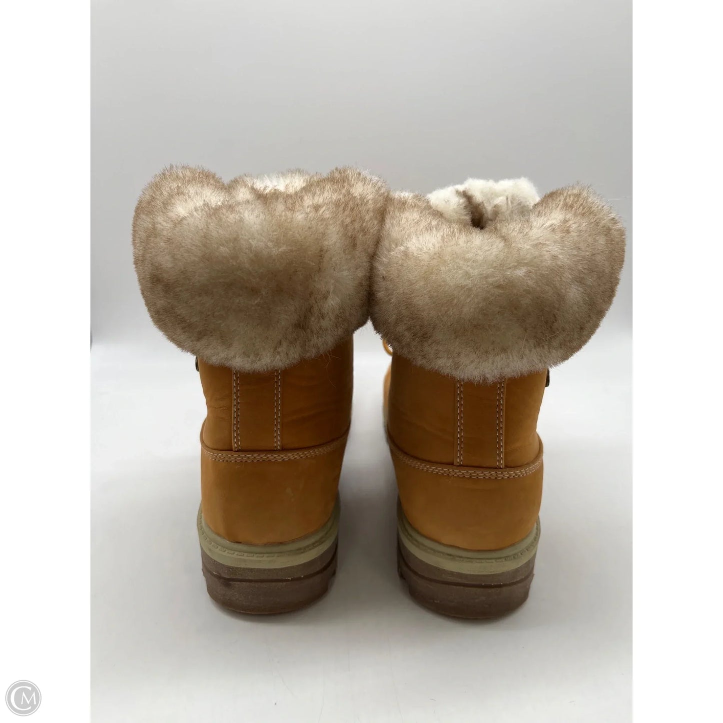 Boots Ankle Flats By Clothes Mentor In Orange, Size: 11