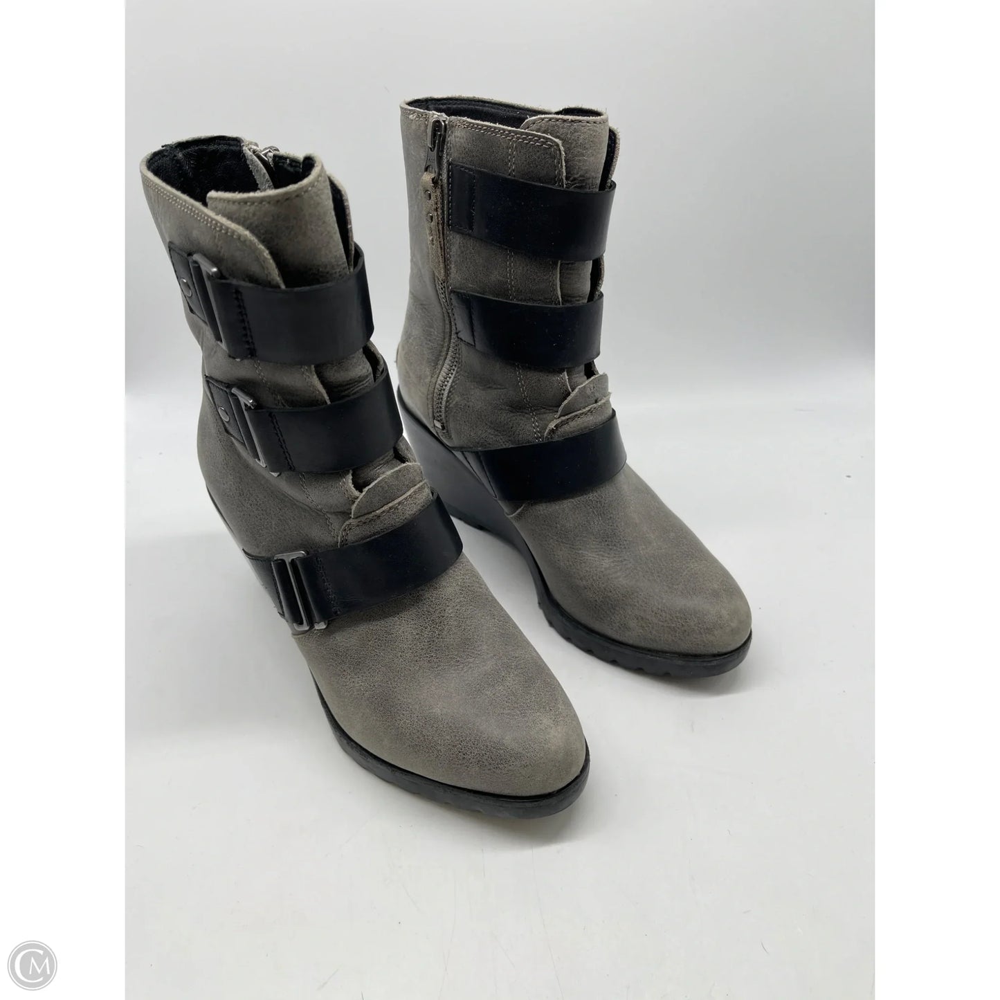 Boots Ankle Heels By Sorel In Grey, Size: 9