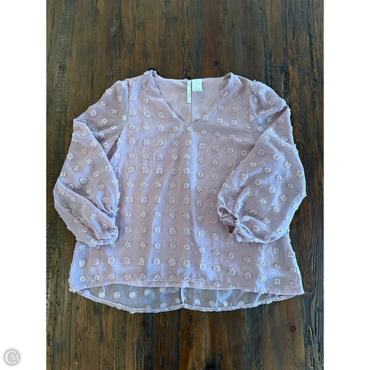 Top Long Sleeve By Clothes Mentor In Pink, Size: M