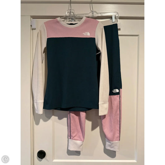 Lounge Set Pants By The North Face In Green & Pink, Size: S
