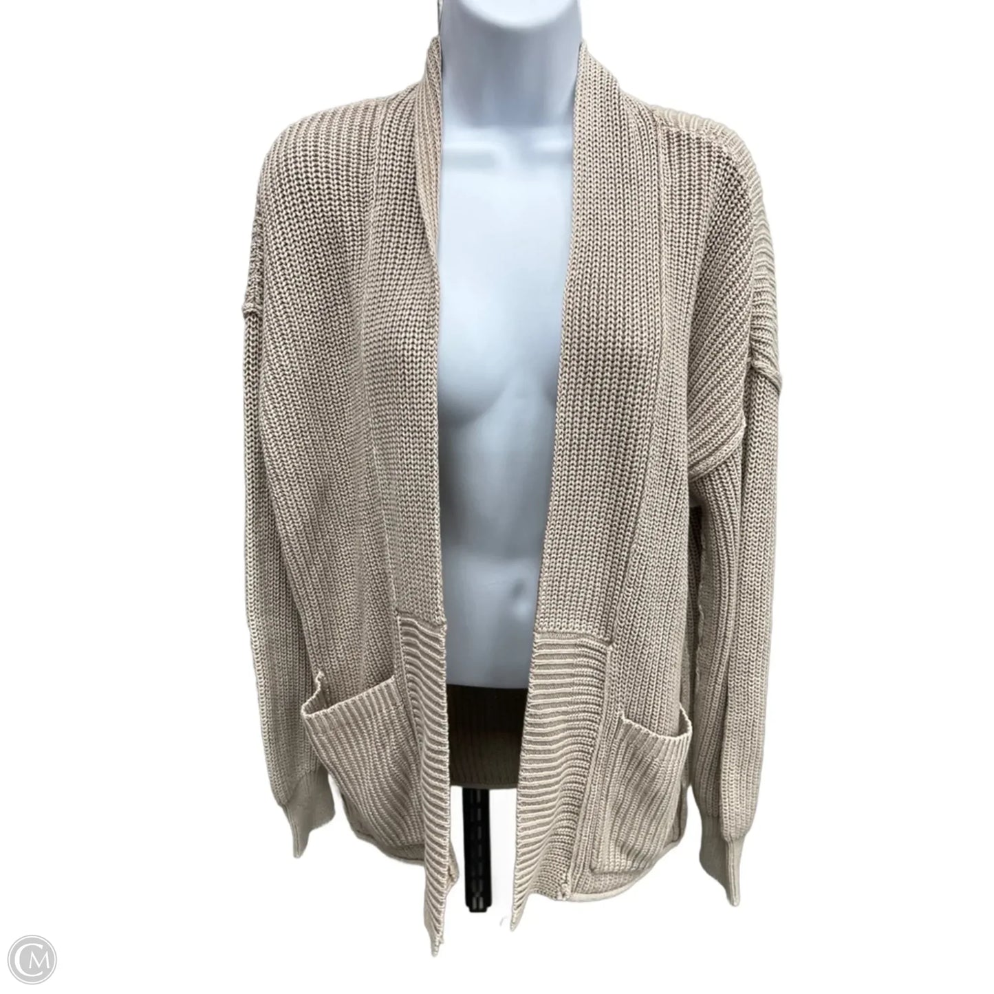 Sweater Cardigan By American Eagle In Tan, Size: Xxs