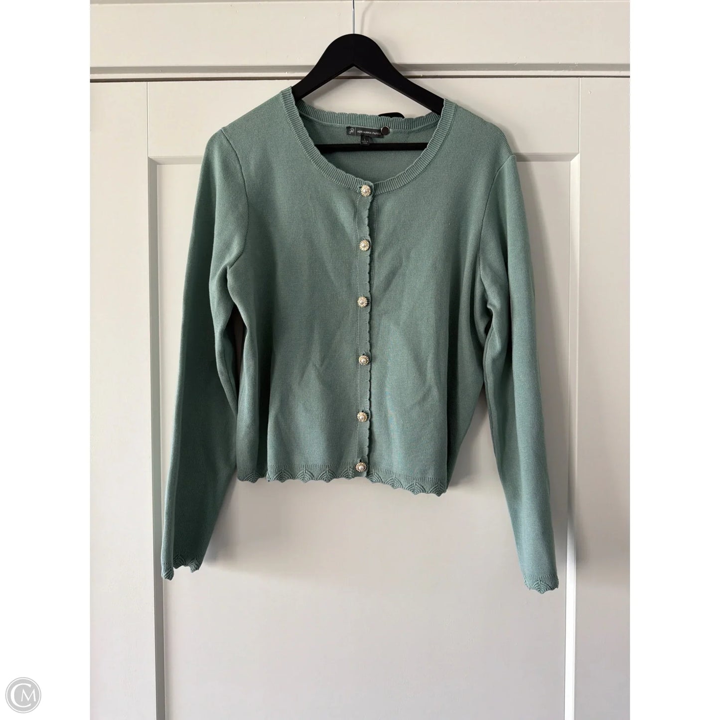 Cardigan By Adrianna Papell In Green, Size: L