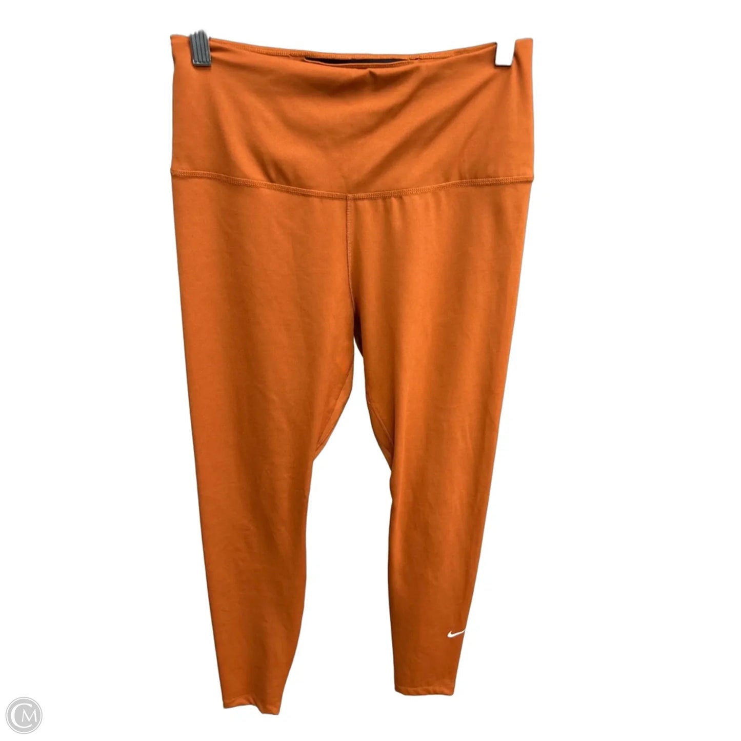 Athletic Leggings By Nike In Orange, Size: M