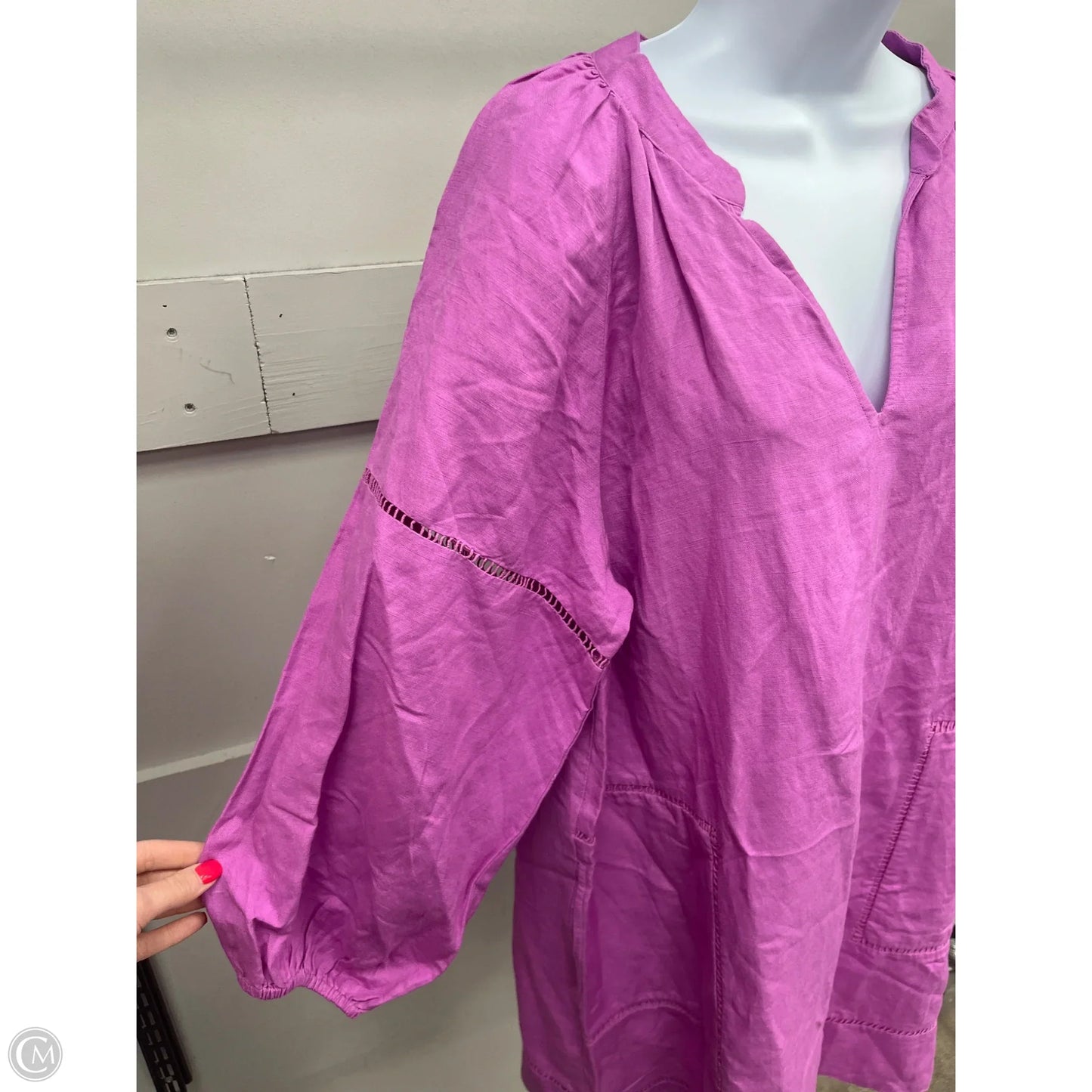 Dress Casual Short By Loft In Purple, Size: L