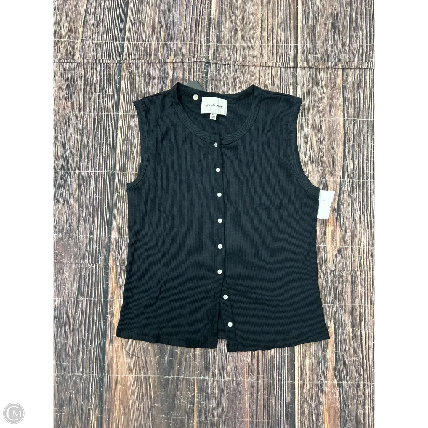 Tank Top By Pink Rose In Black, Size: Xl