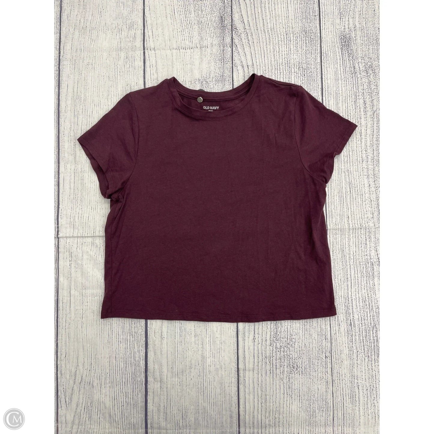Top Short Sleeve Basic By Old Navy In Maroon, Size: Xl