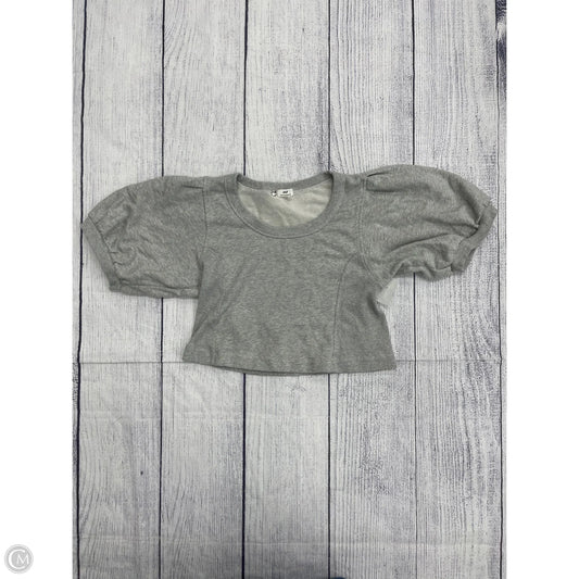 Top Short Sleeve By Aerie In Grey, Size: L