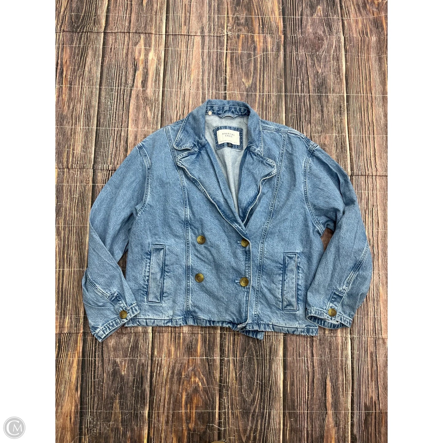 Jacket Denim By American Eagle In Blue Denim, Size: 1x
