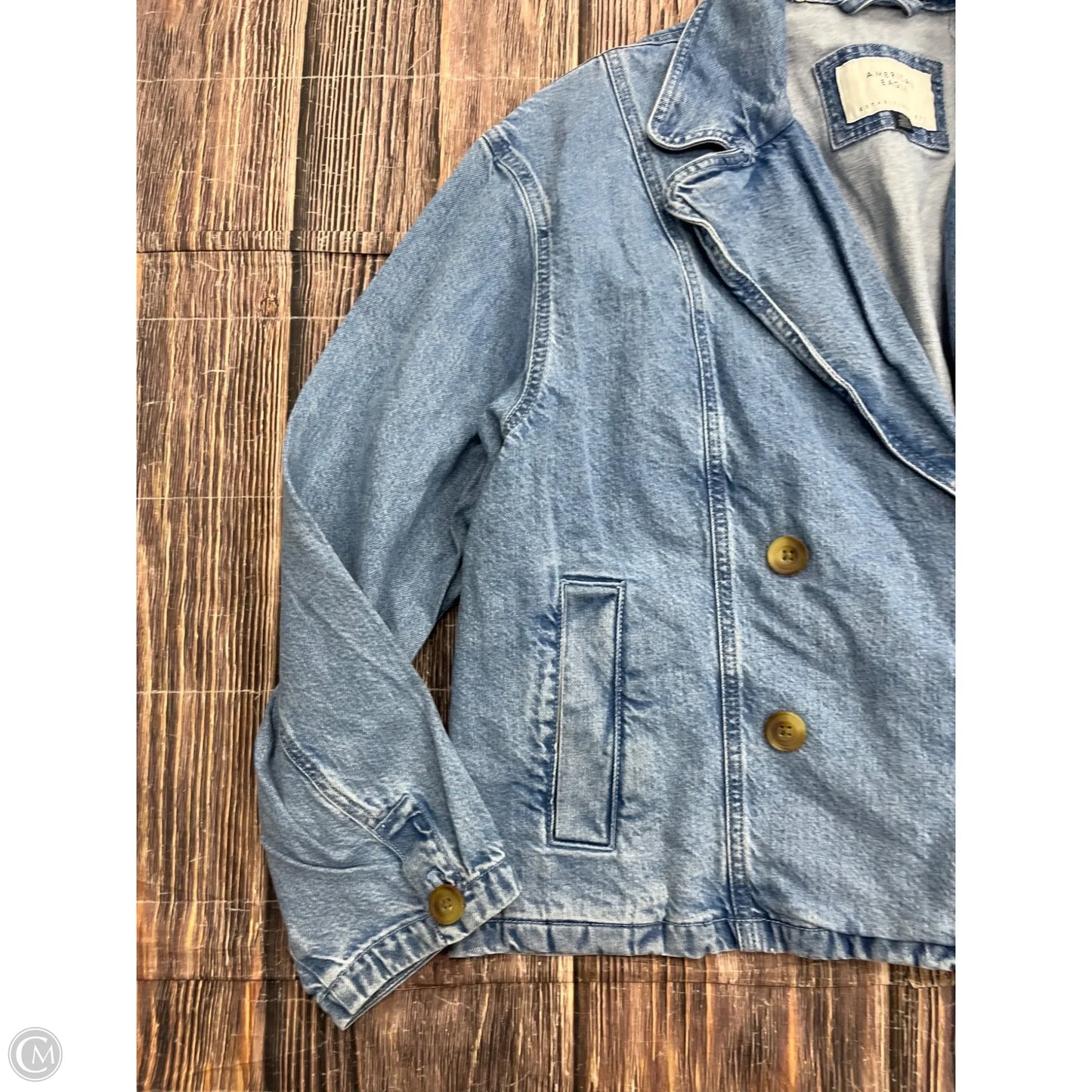 Jacket Denim By American Eagle In Blue Denim, Size: 1x