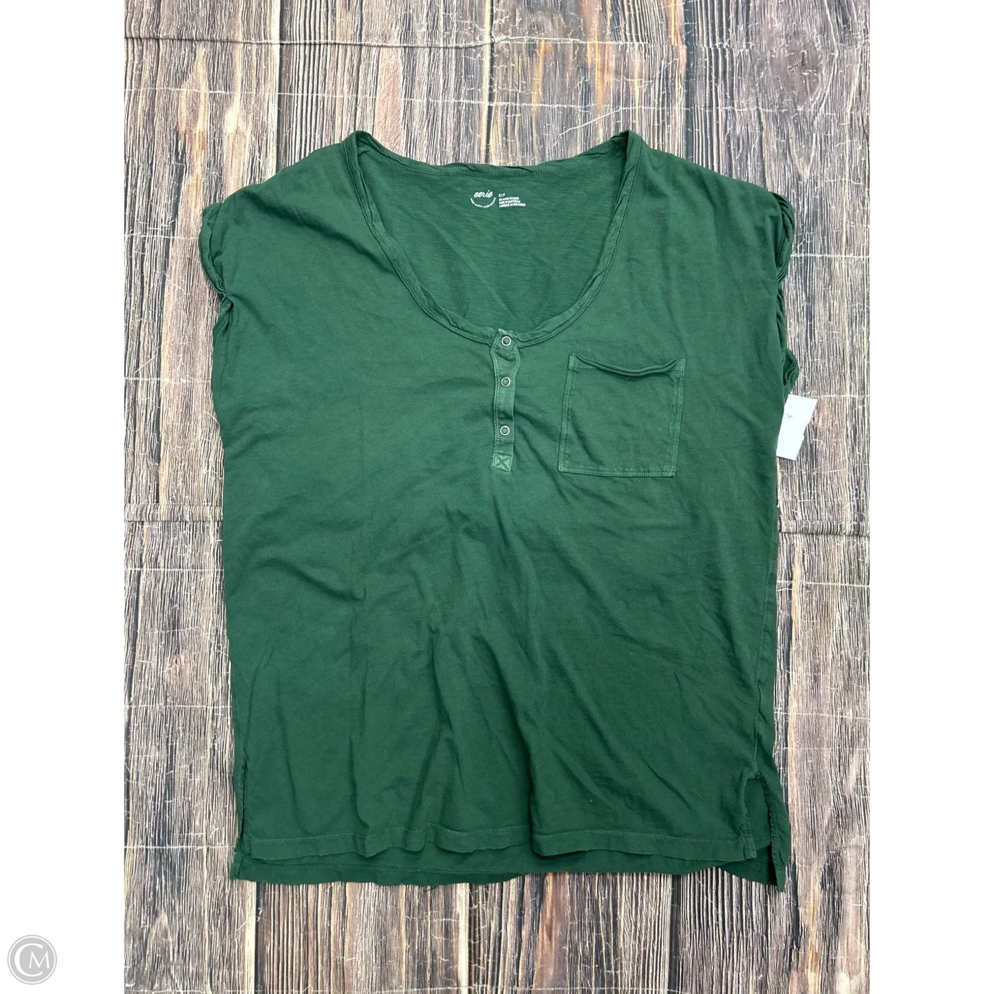 Top Short Sleeve By Aerie In Green, Size: S