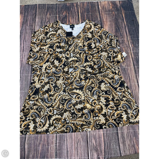 Dress Casual Short By Clothes Mentor In Black & Yellow, Size: 5x