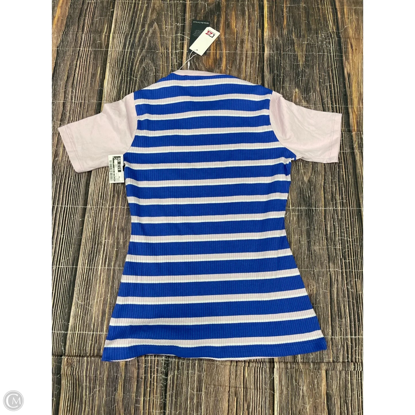 Top Short Sleeve By Cutter And Buck In Blue & Pink, Size: Xs
