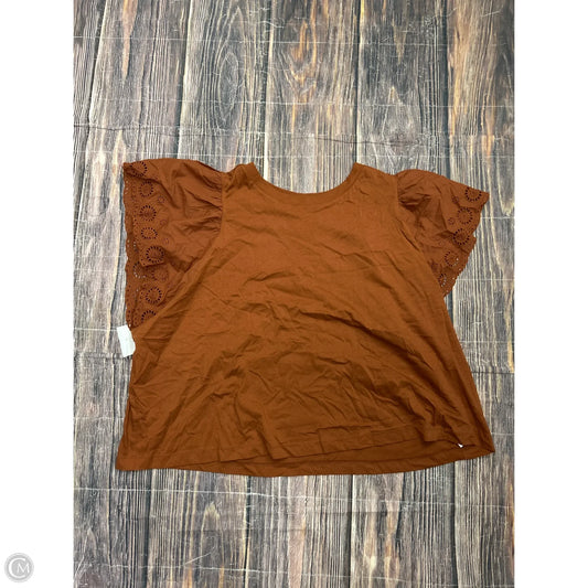 Top Short Sleeve By Old Navy In Brown, Size: 3x