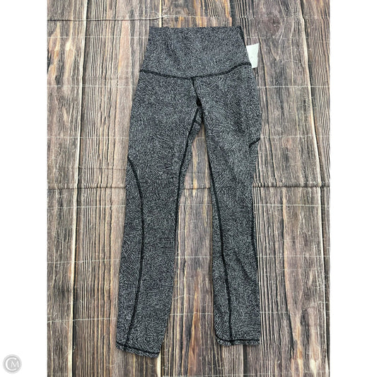Athletic Leggings By Lululemon In Black & White, Size: 2