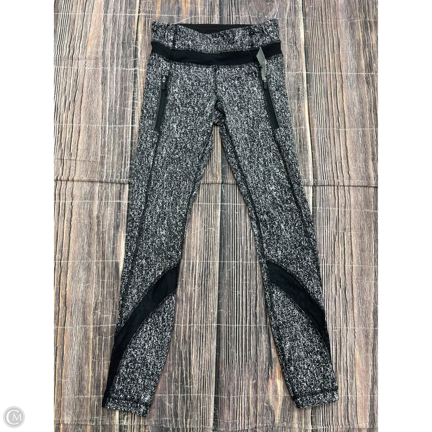 Athletic Leggings By Lululemon In Black & White, Size: 2