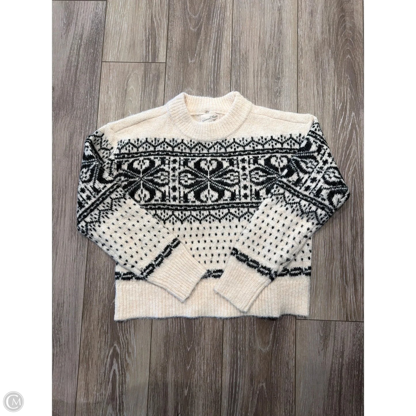 Sweater By Universal Thread In Black & Cream, Size: Xs