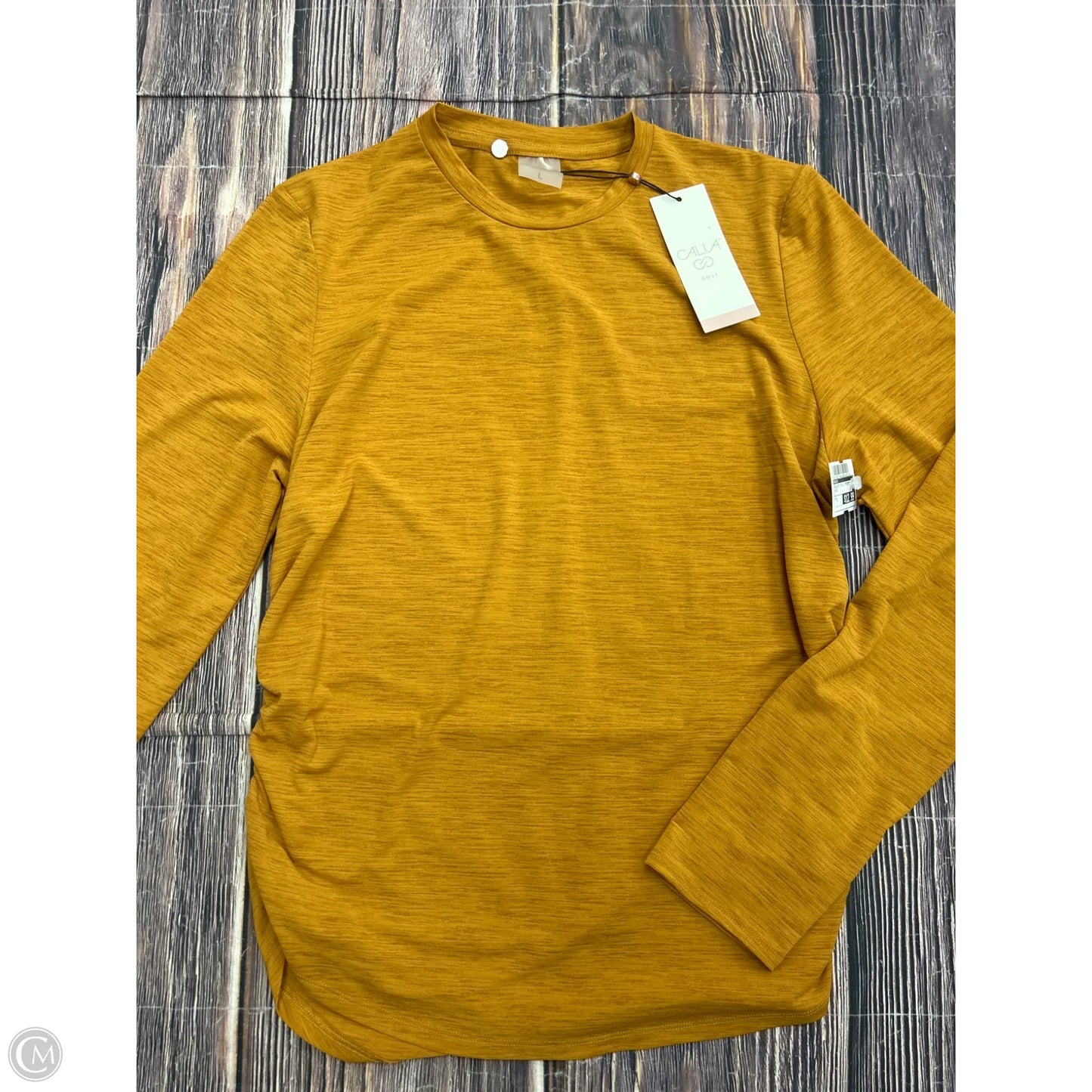 Athletic Top Long Sleeve Crewneck By Calia In Yellow, Size: L